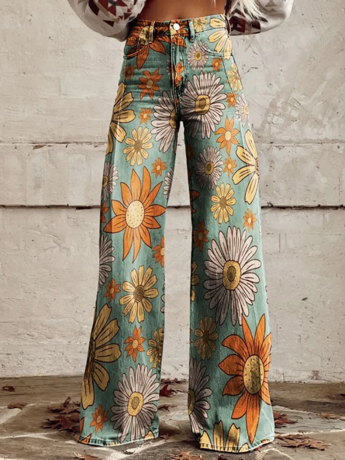 Olivia | Pantalones flores retro - Image 3